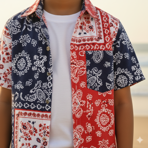 Boys' Bandana Print Shirt