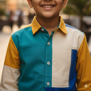 Boys' Color Block Panel Shirt