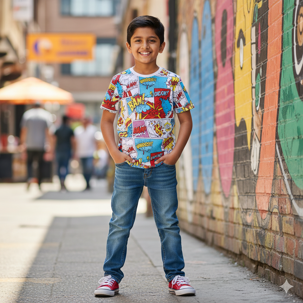 Boys' Comic Strip T-Shirt - Image 4