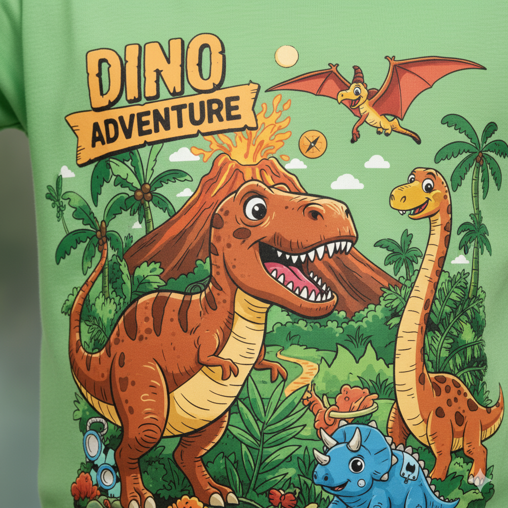 Boys' Dino Adventure T-Shirt (7-8 Years) - Image 4
