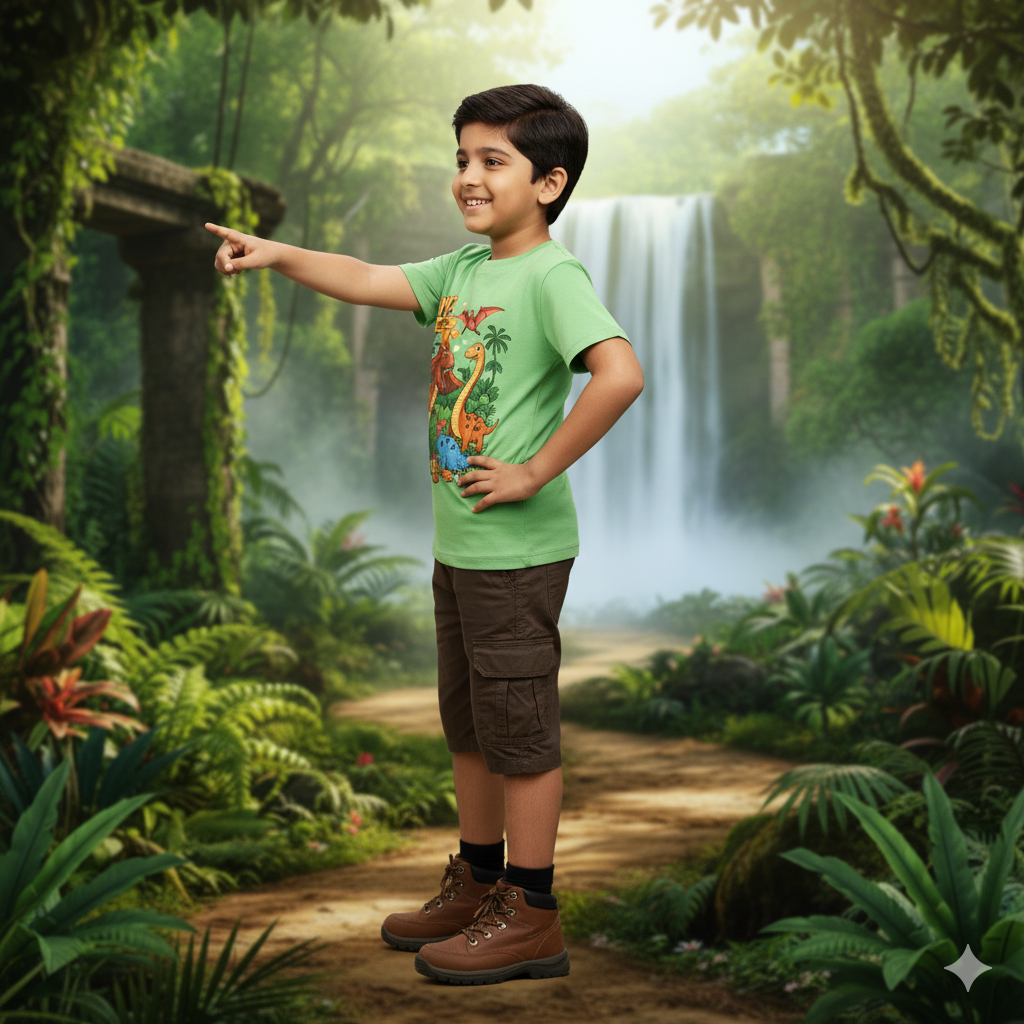 Boys' Dino Adventure T-Shirt (7-8 Years) - Image 3
