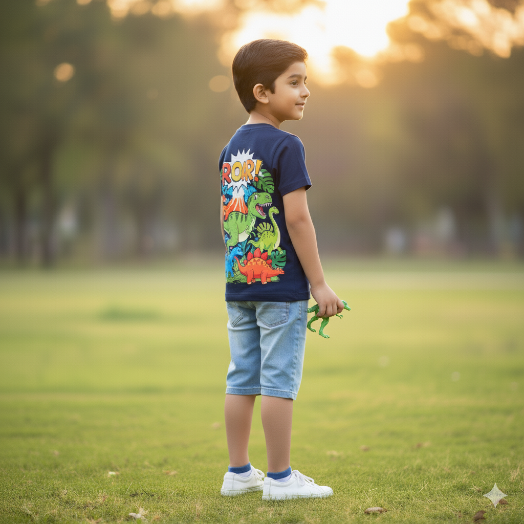 Boys' Dinosaur Print T-Shirt (5-6 years) - Image 3
