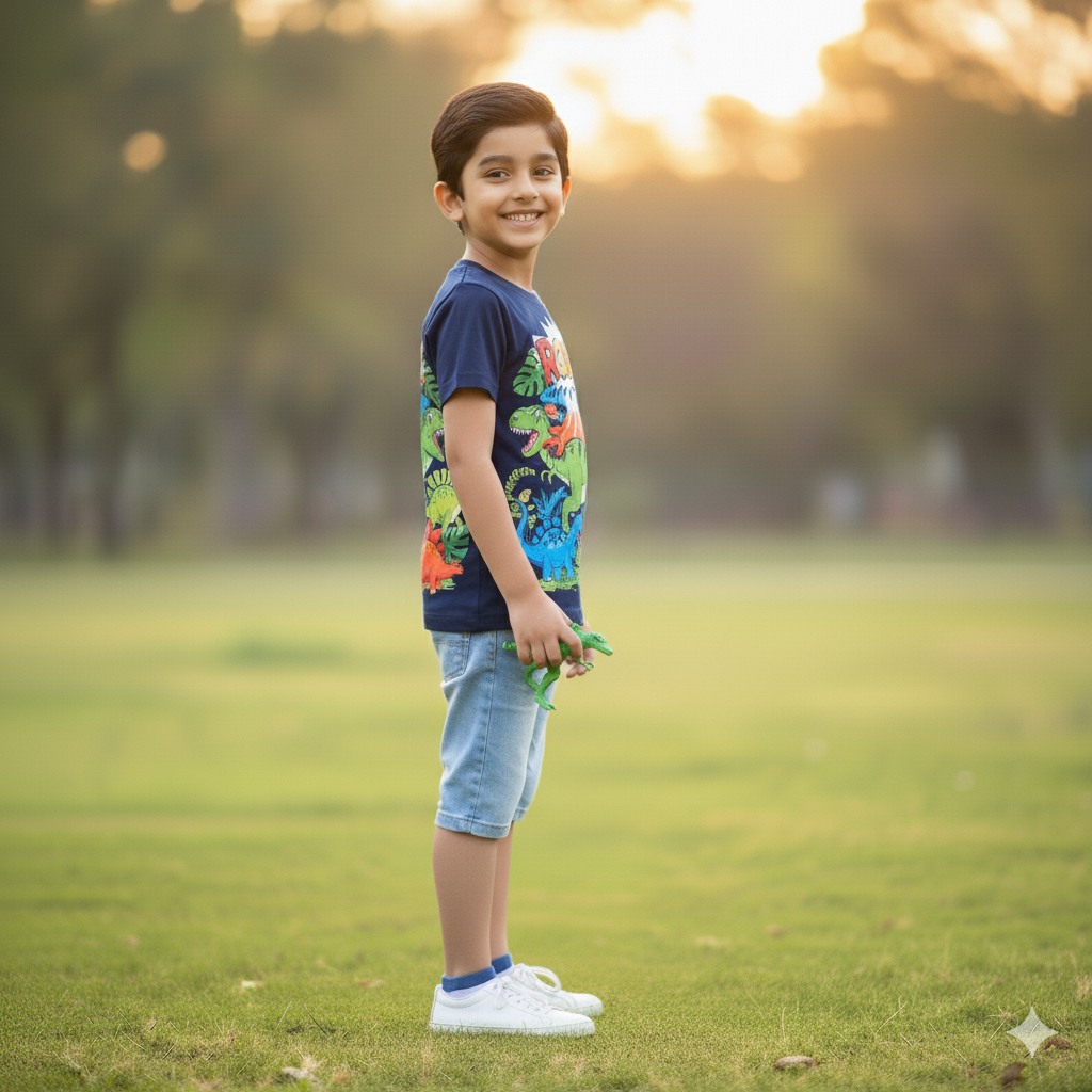 Boys' Dinosaur Print T-Shirt (5-6 years) - Image 2