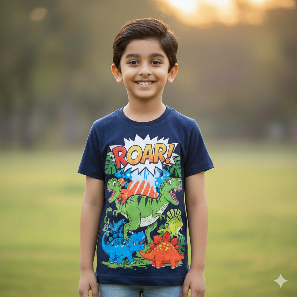 Boys' Dinosaur Print T-Shirt (5-6 years)