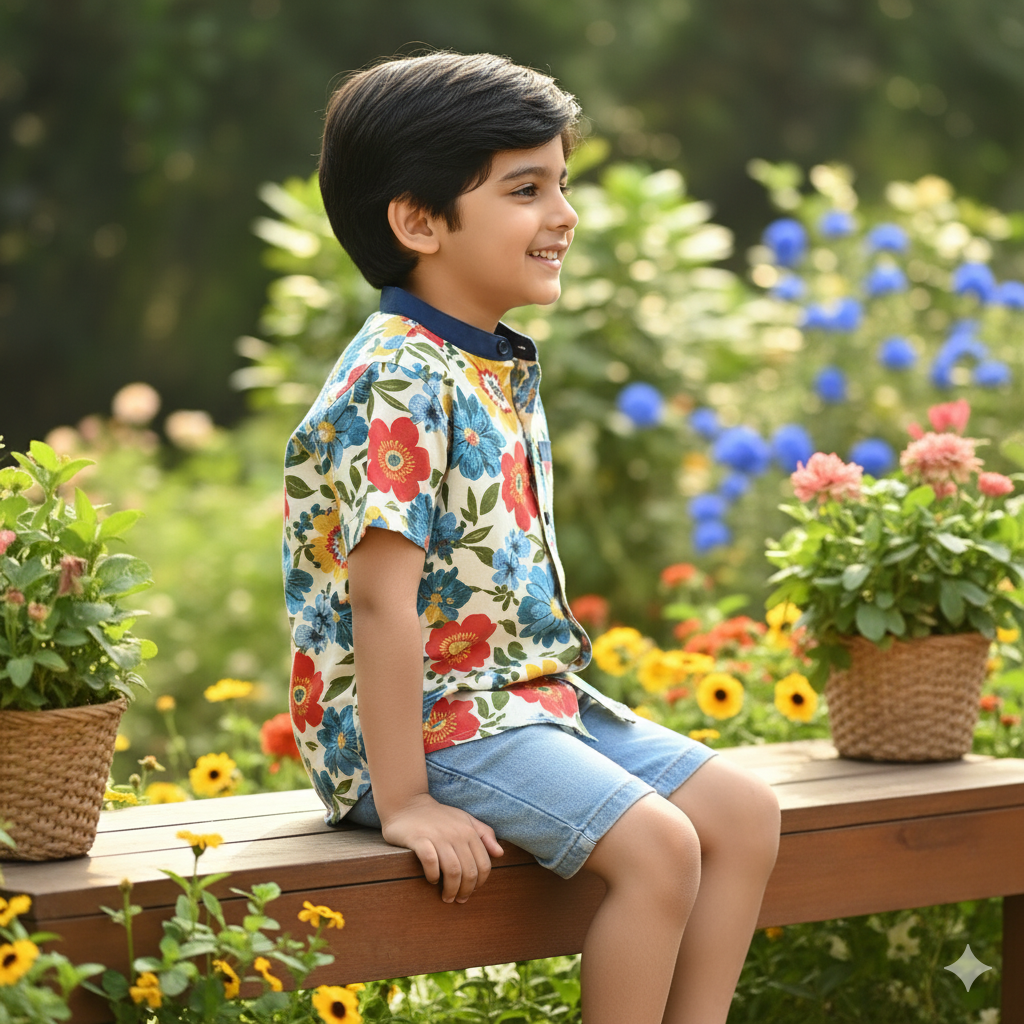 Boys' Floral Print Shirt - Image 3