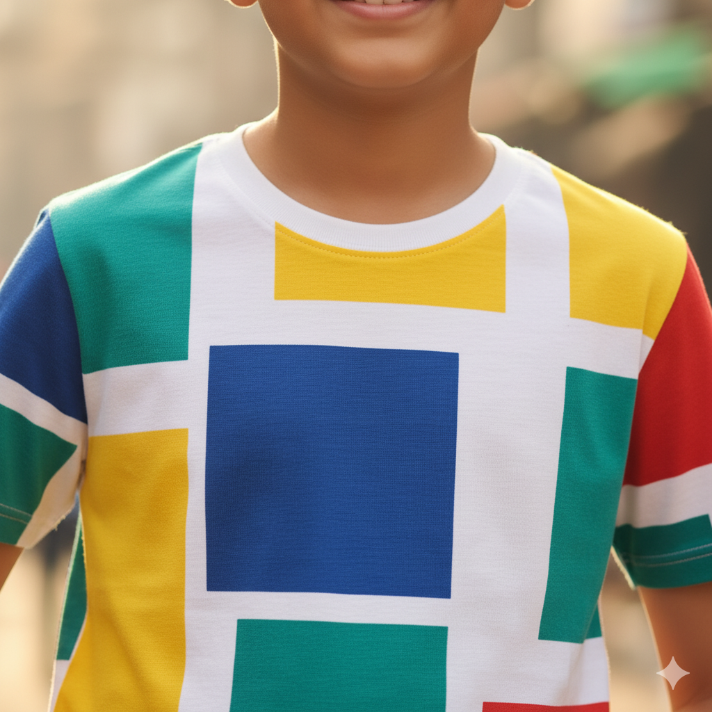 Boys' Geometric Block T-Shirt (7 Years)