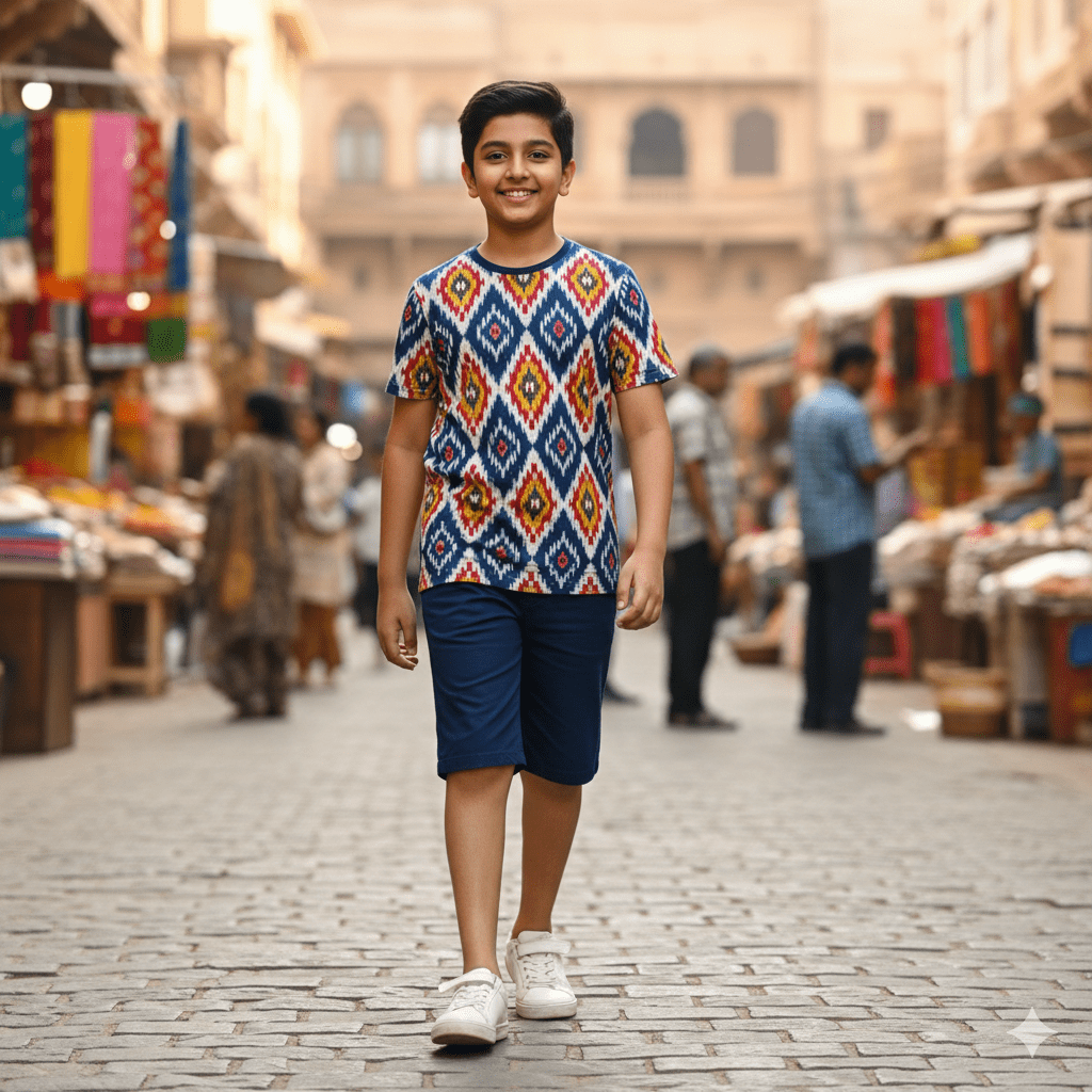 Boys' Ikat Print Set