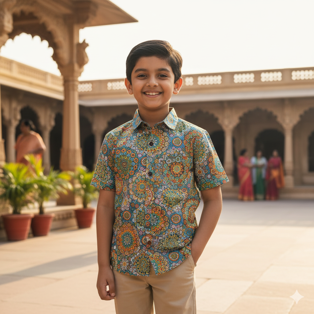 Boys' Mandala Print Shirt - Image 4