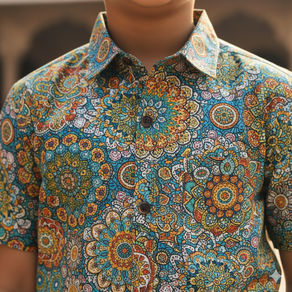 Boys' Mandala Print Shirt
