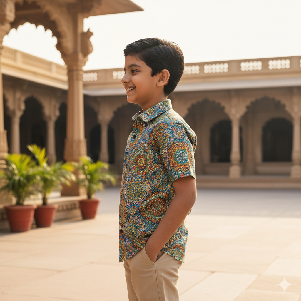 Boys' Mandala Print Shirt - Image 3