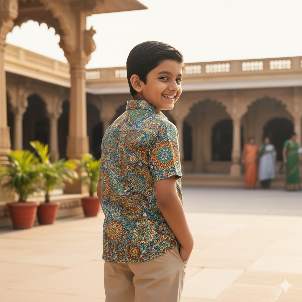 Boys' Mandala Print Shirt - Image 2