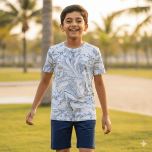 Boys' Marble Print Set