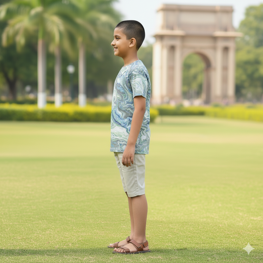 Boys' Marble Texture T-Shirt - Image 3