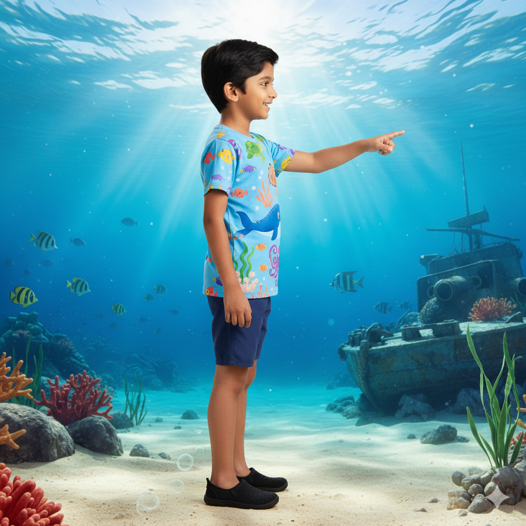 Boys' Ocean Marine T-Shirt (7-8 Years) - Image 3