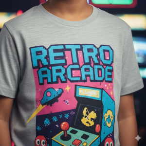 Boys' Retro Arcade Print T-Shirt (7-8 Years)