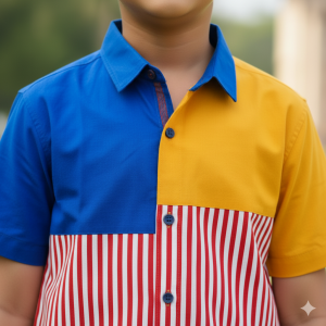 Boys' Striped Colour Block Shirt