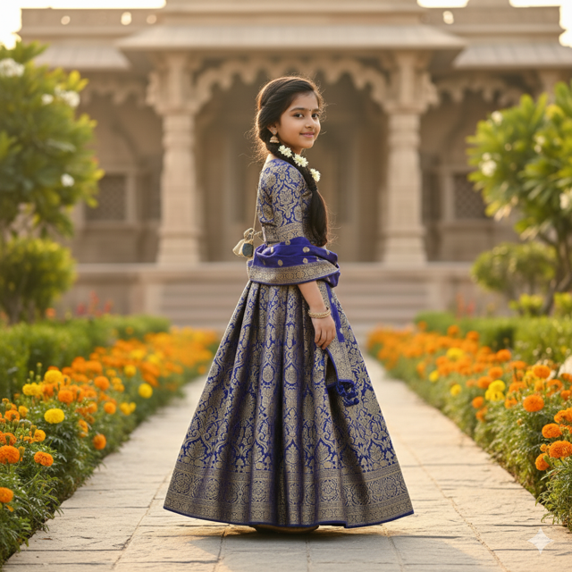 Brocade Silk Lehenga - Image 2