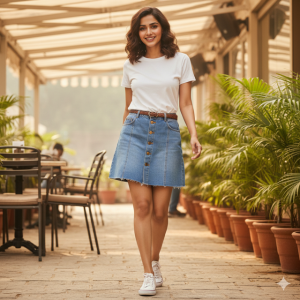 Denim Mini Skirt