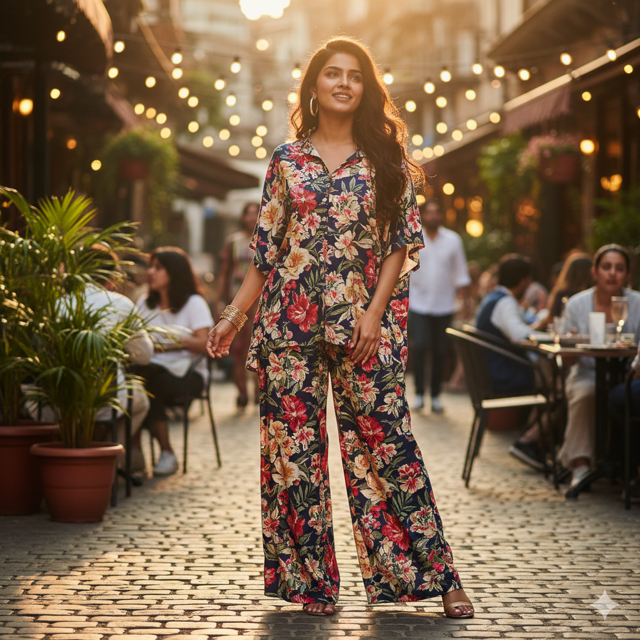 Floral Rayon Co-ord Set