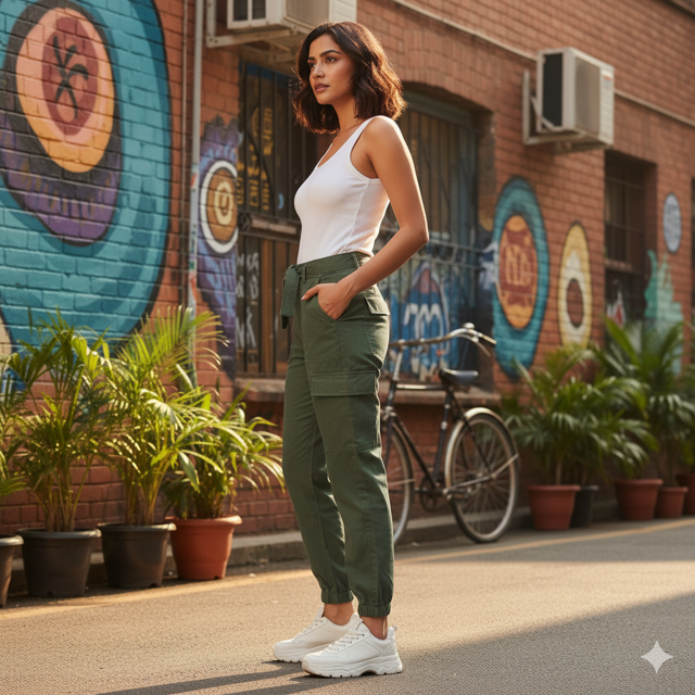 Green Cargo Pants - Image 2