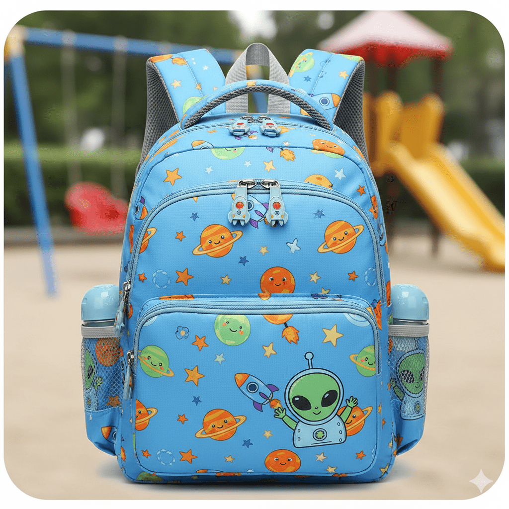Kids' Graphic Printed Backpack - Blue