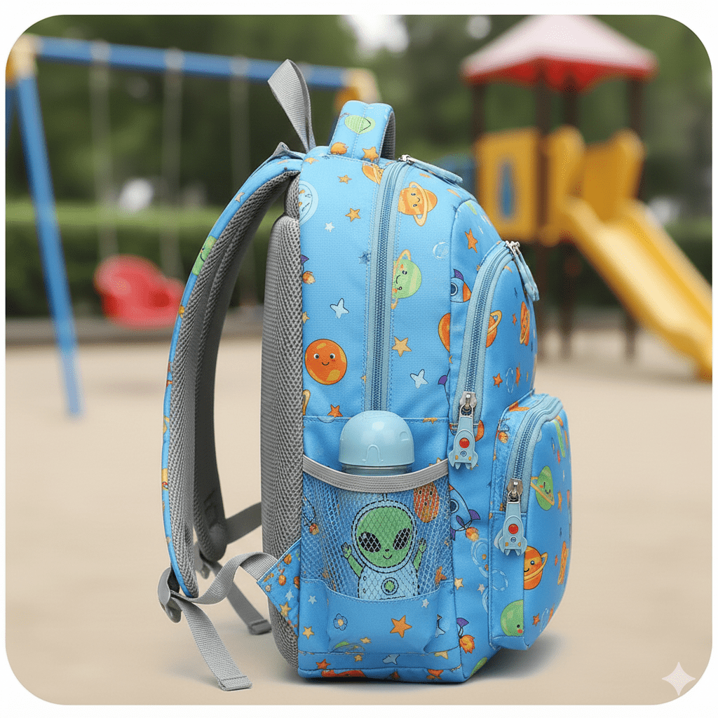 Kids' Graphic Printed Backpack - Blue - Image 2