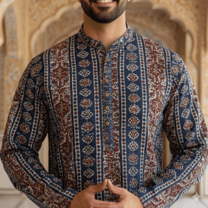 Men's Ajrakh Print Kurta