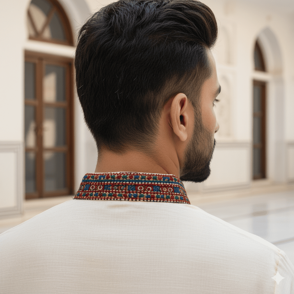 Men's Appliqué Work Kurta - Image 3