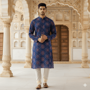 Men's Bandhani Print Kurta