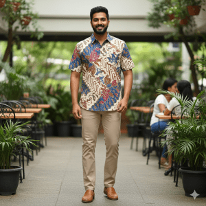 Men's Batik Print Casual Shirt