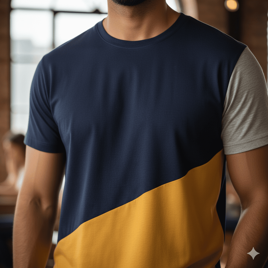 Men's Color Block Panel T-Shirt