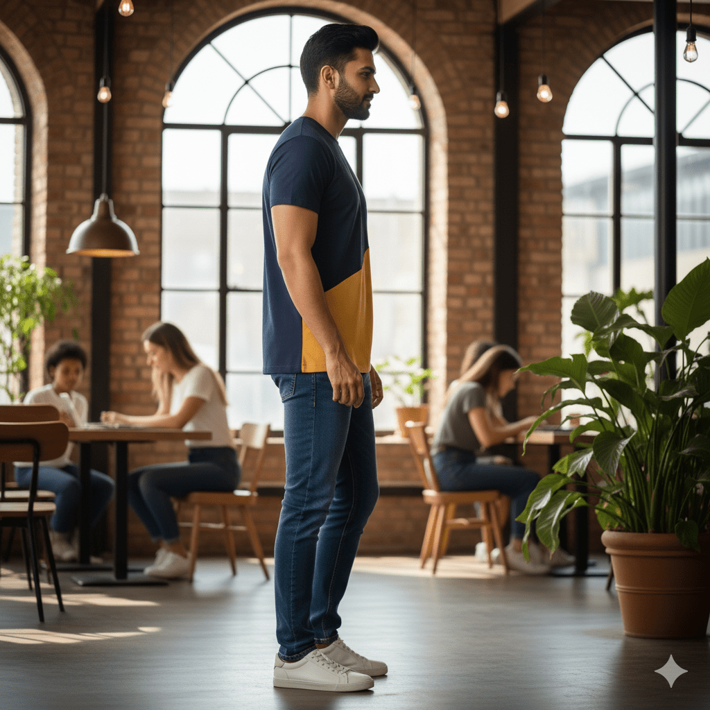 Men's Color Block Panel T-Shirt - Image 3