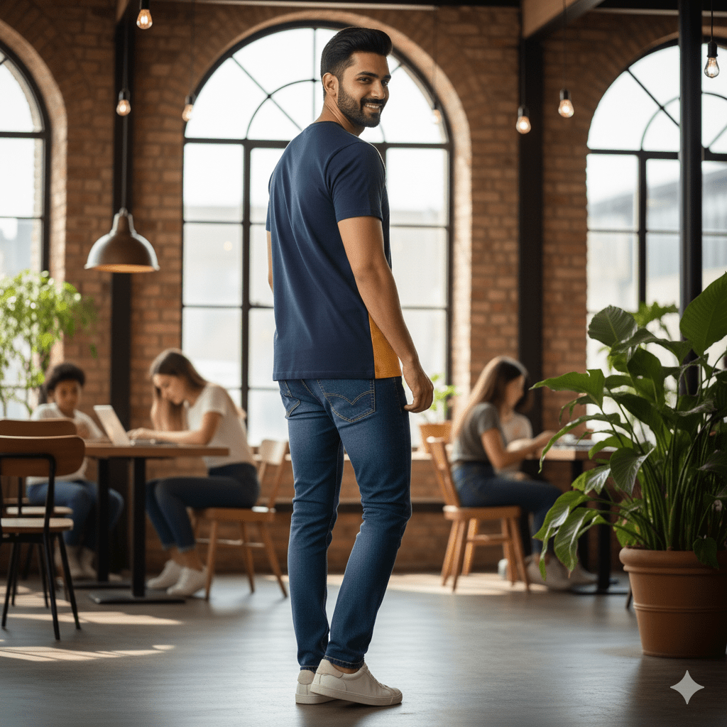 Men's Color Block Panel T-Shirt - Image 2