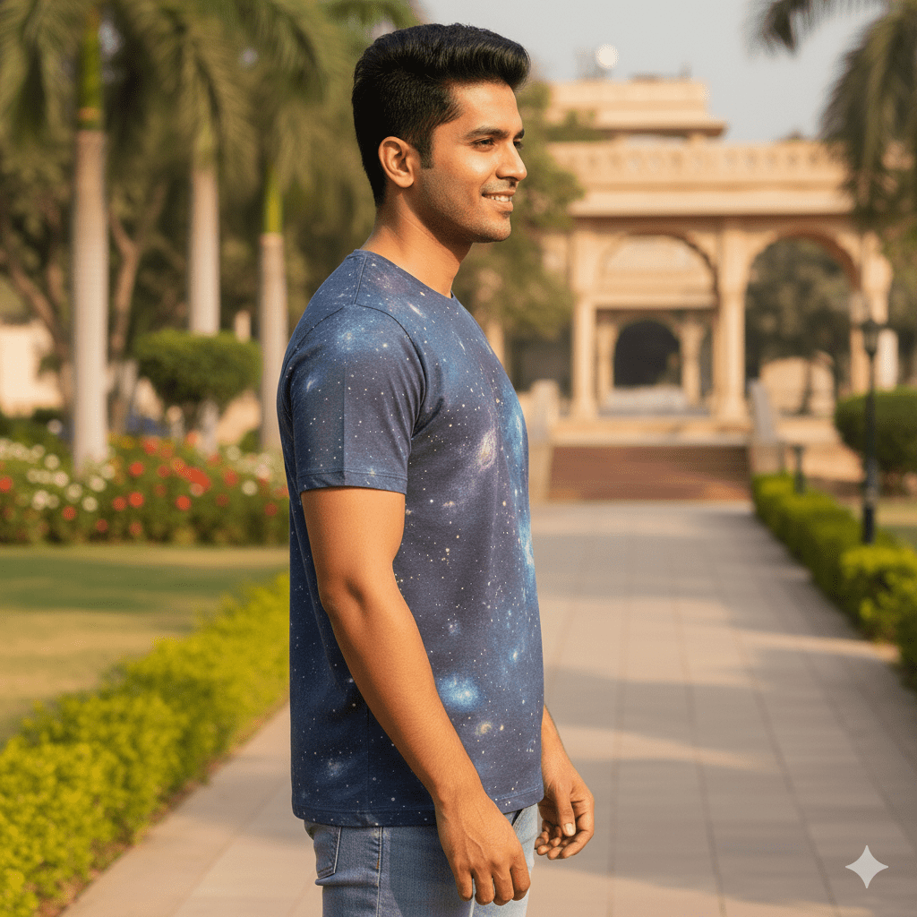 Men's Cosmic Galaxy T-Shirt - Image 2