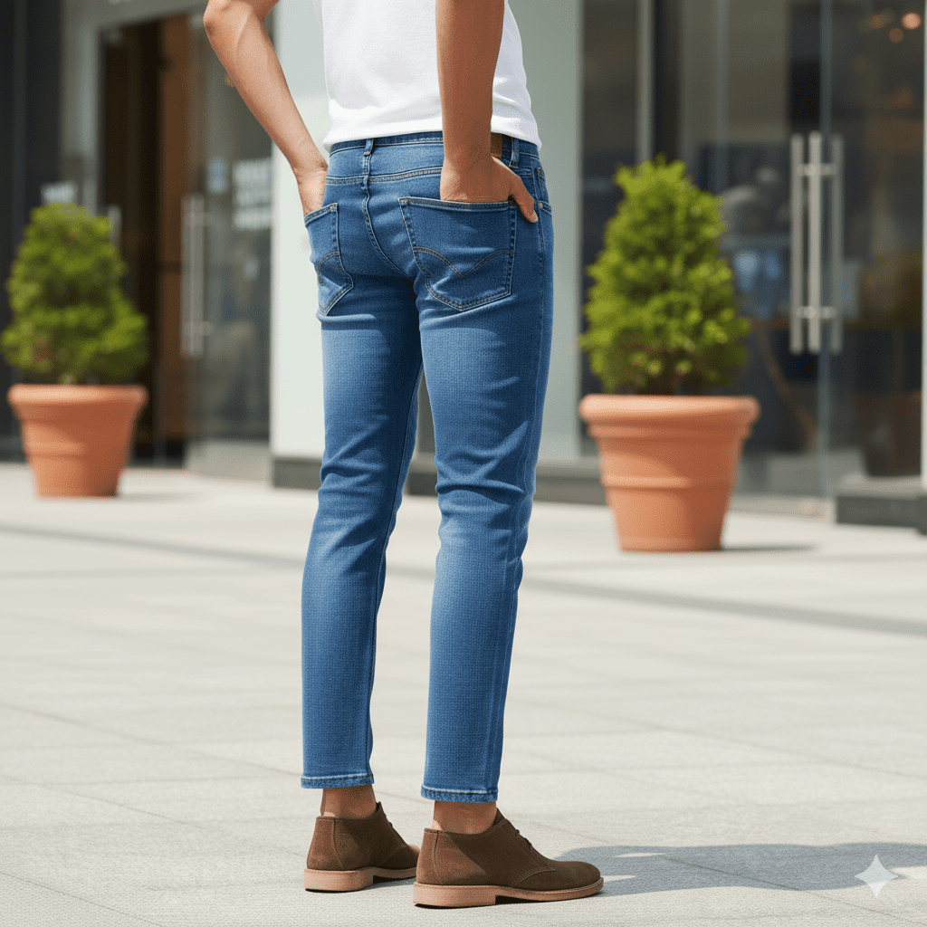 Men's Cropped Tapered Jeans - Image 2