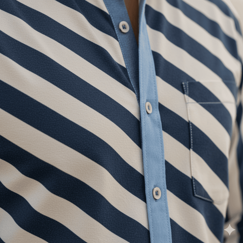 Men's Diagonal Stripe Shirt - Image 3