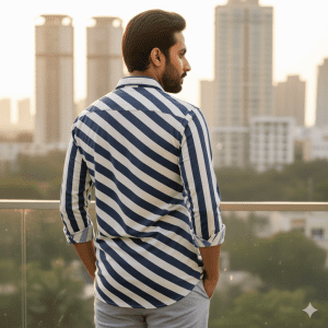 Men's Diagonal Stripe Shirt