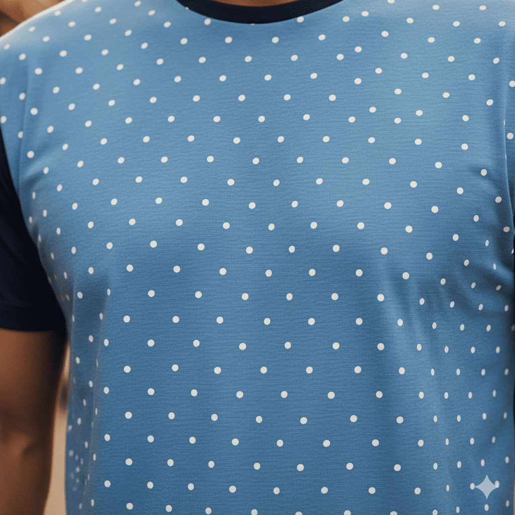 Men's Dotted Half-Sleeve T-Shirt - Image 4
