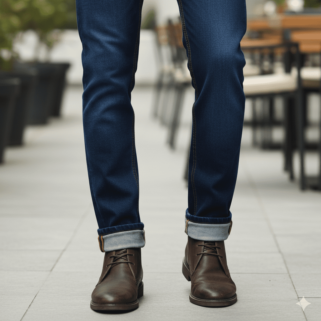 Men's Double Cuff Jeans - Image 5