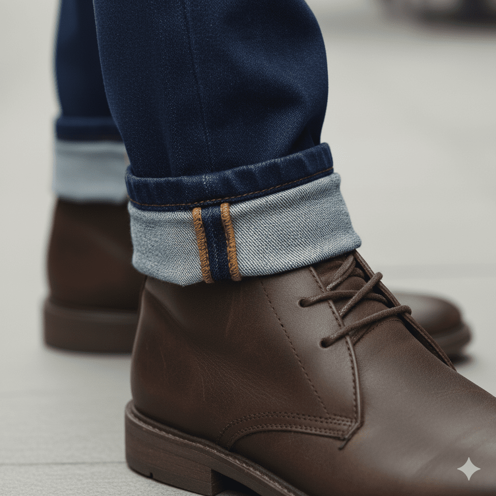 Men's Double Cuff Jeans - Image 4