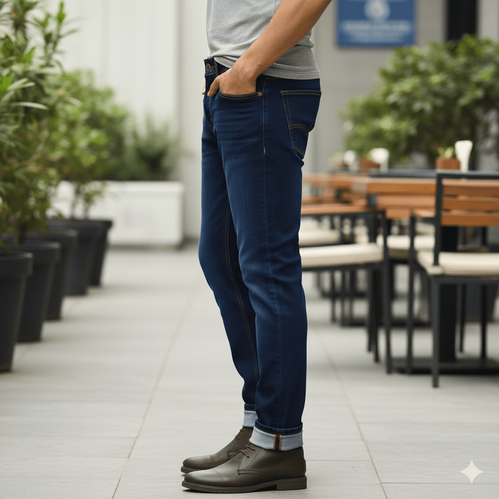 Men's Double Cuff Jeans - Image 3