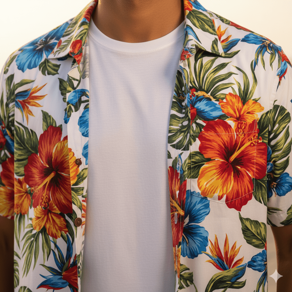 Men's Hawaiian Floral Casual Shirt