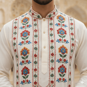 Men's Kantha Stitch Kurta