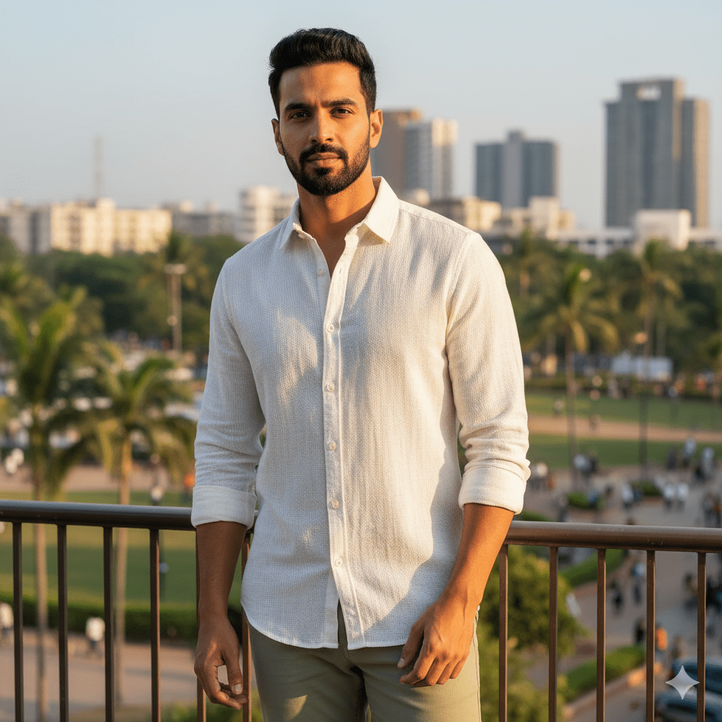 Men's Linen Texture Shirt