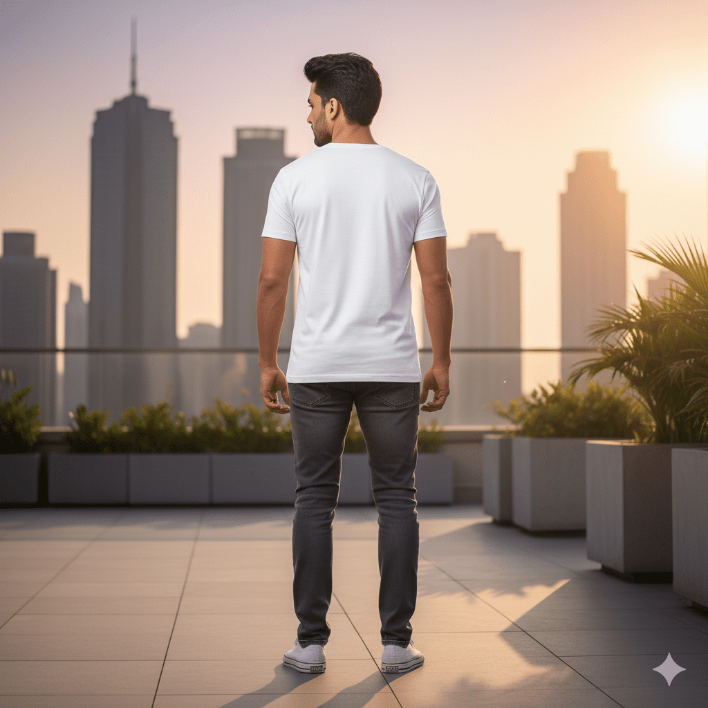 Men's Minimalist Line Art T-Shirt - Image 2