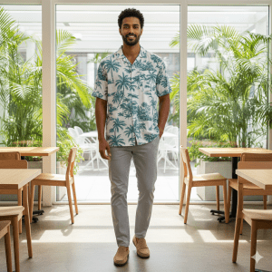 Men's Palm Tree Print Shirt