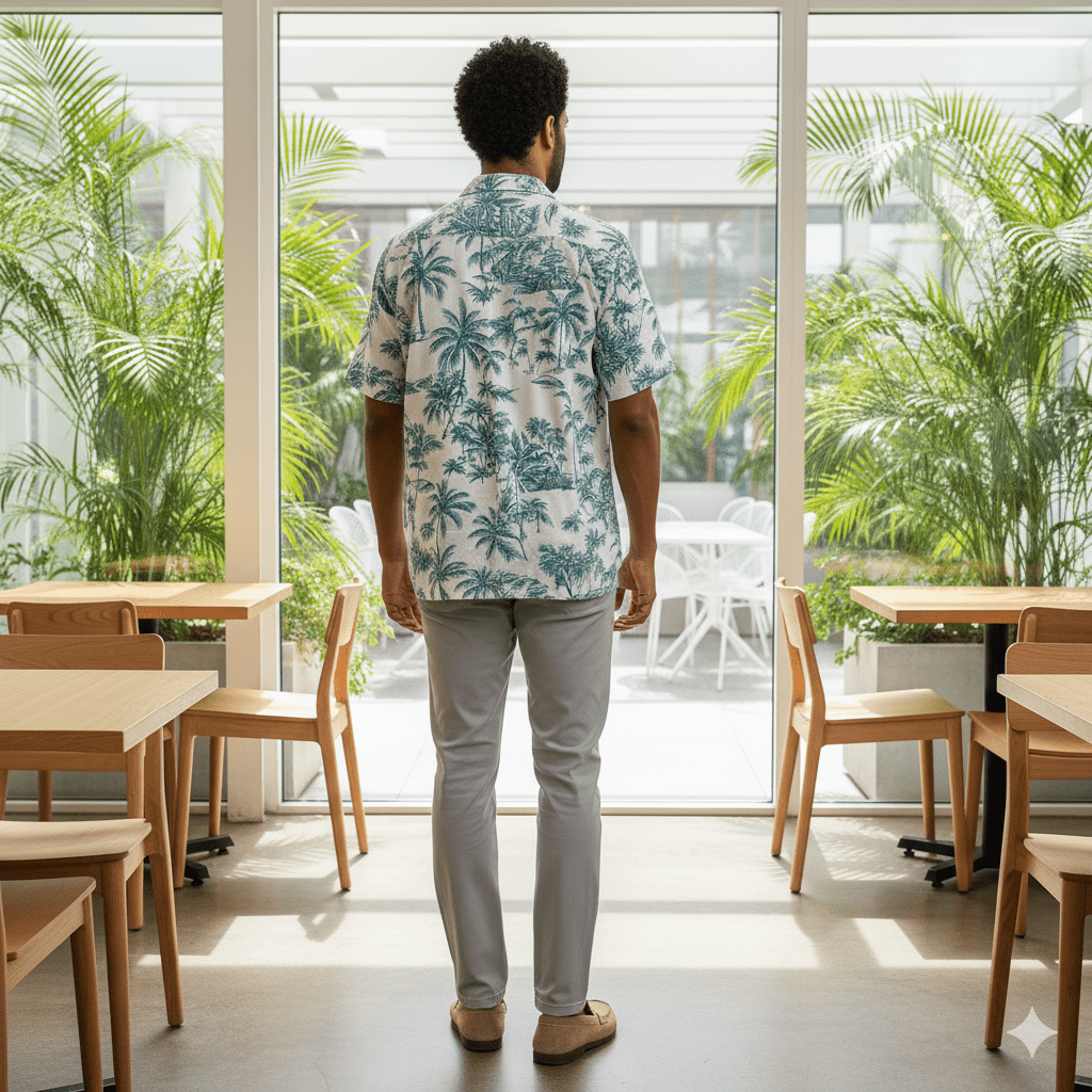 Men's Palm Tree Print Shirt - Image 2