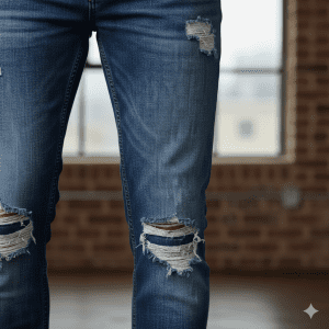 Men's Ripped Knee Slim Jeans