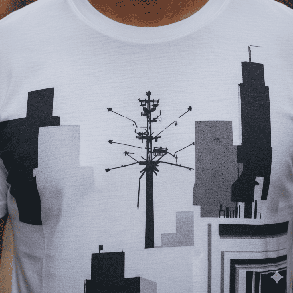 Men's Shadow Print T-Shirt - Image 4