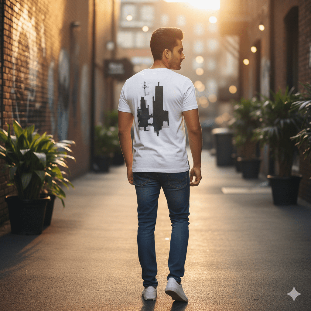 Men's Shadow Print T-Shirt - Image 2